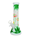 Hemp Leaf & Shrooms Glow In The Dark Bong