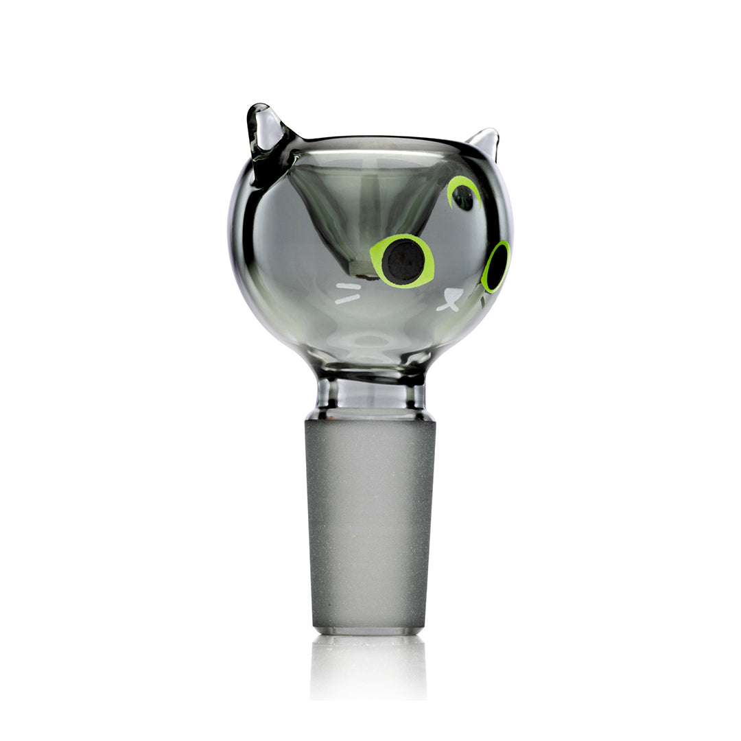 Right side view of Hemper Black Cat 14mm glass bowl