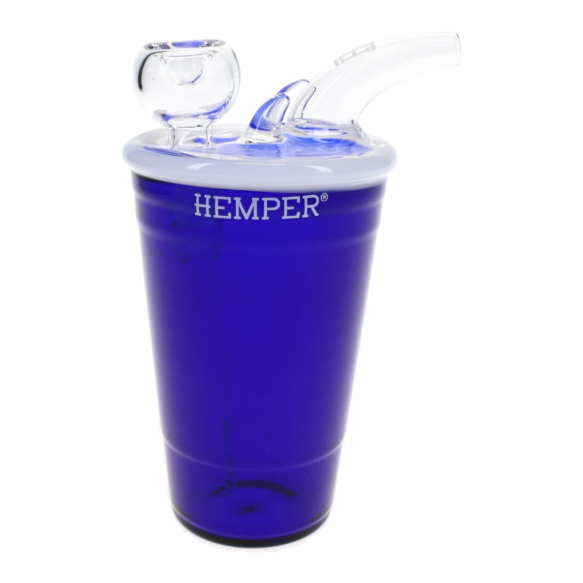 Hemper Blue Beer Pong 5mm Thick Glass Bong