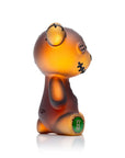 Hemper Scare Bear orange glass pipe back view