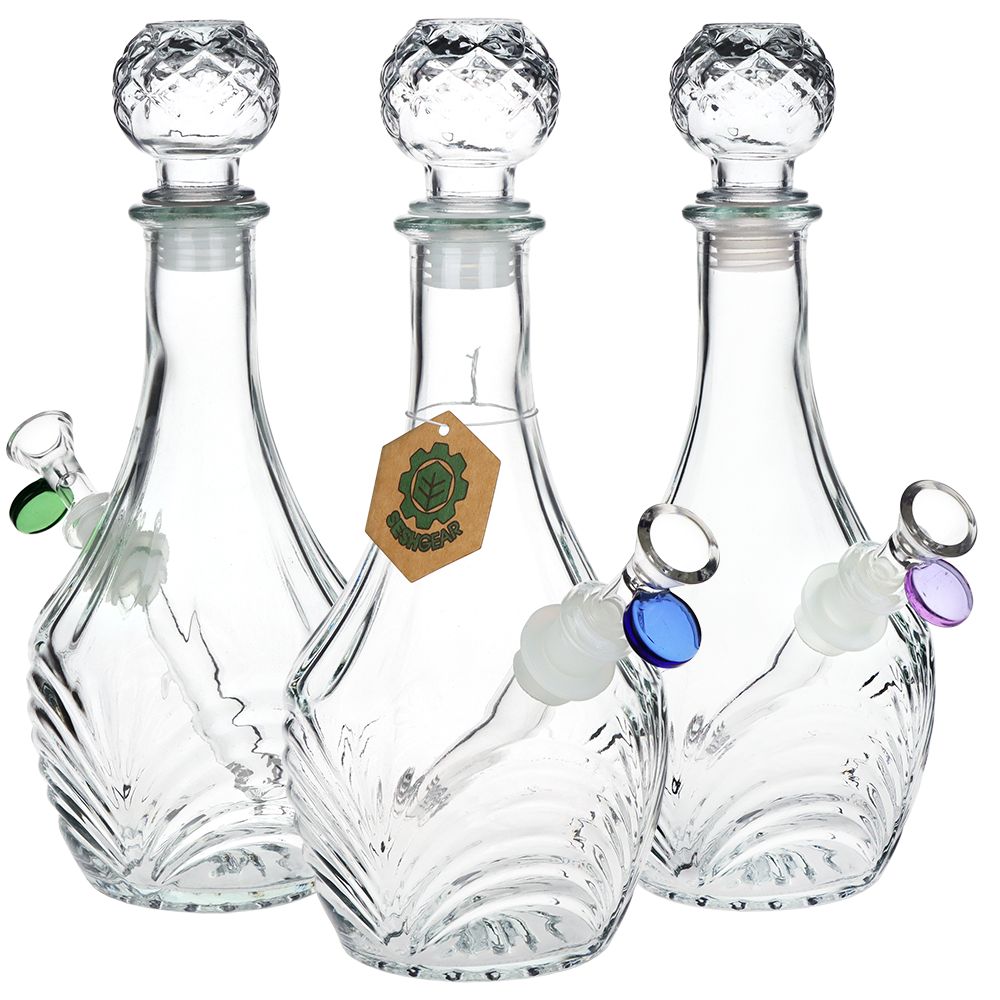 High Stripe Vintage Decanter Water Pipe displayed in all available colors