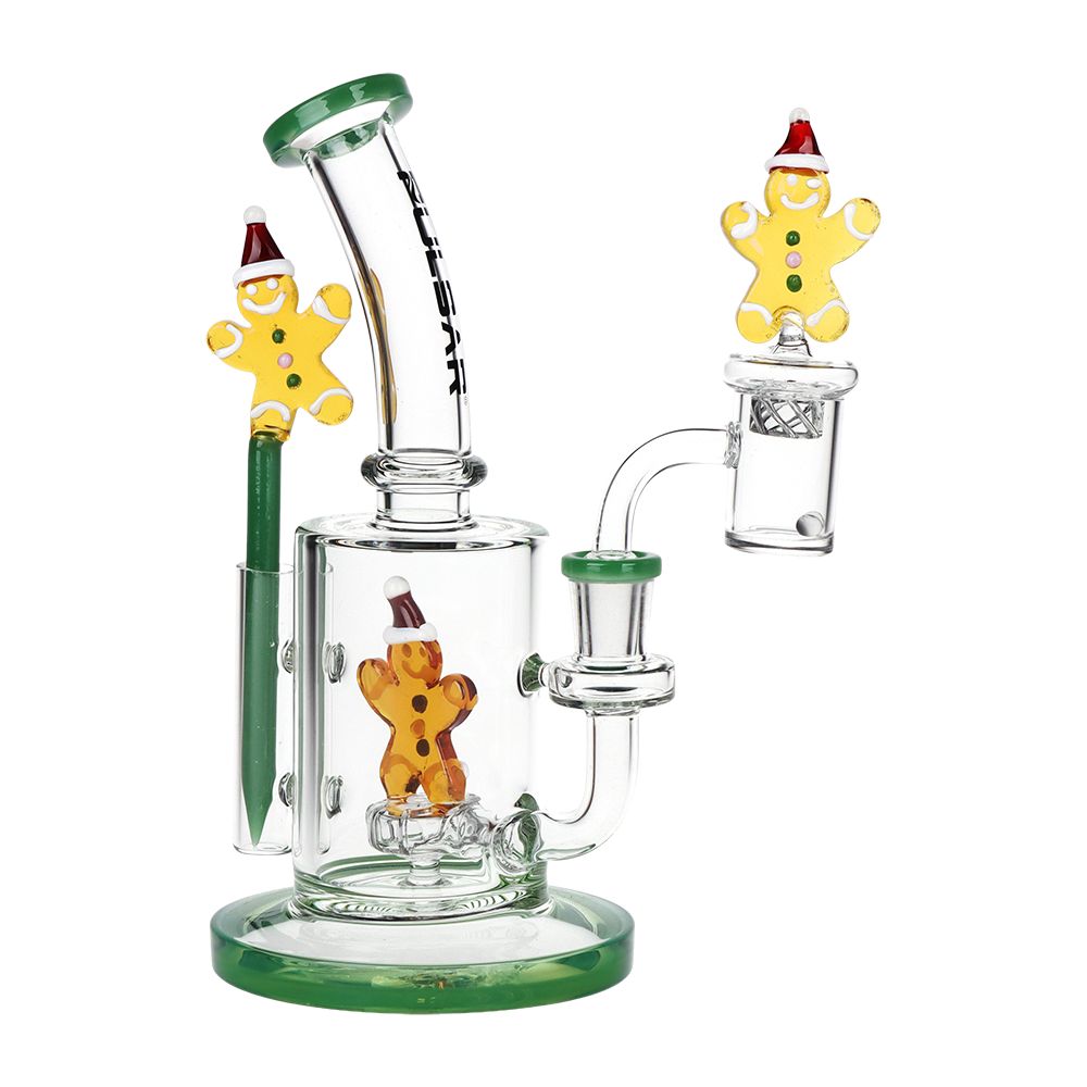 Back view of Pulsar Holidaze Series Glass Dab Rig Set