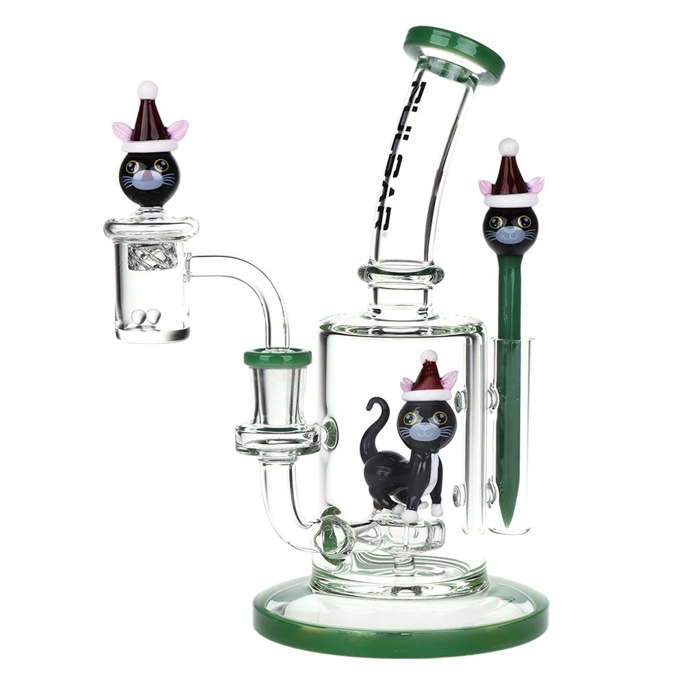 Black Holidaze Series Glass Dab Rig Set