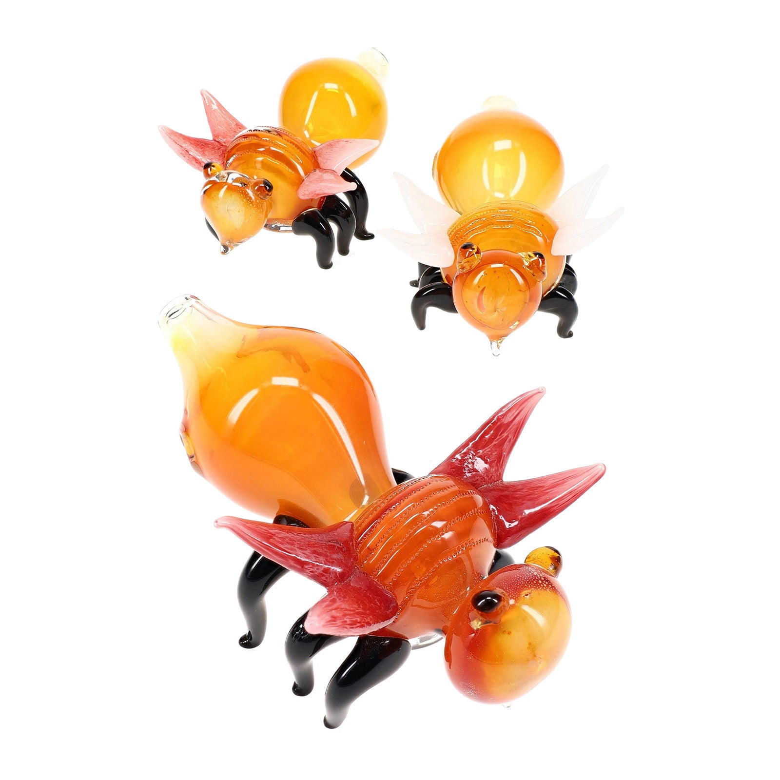 Honey Hustler Gold Fumed Glass Fly Pipe