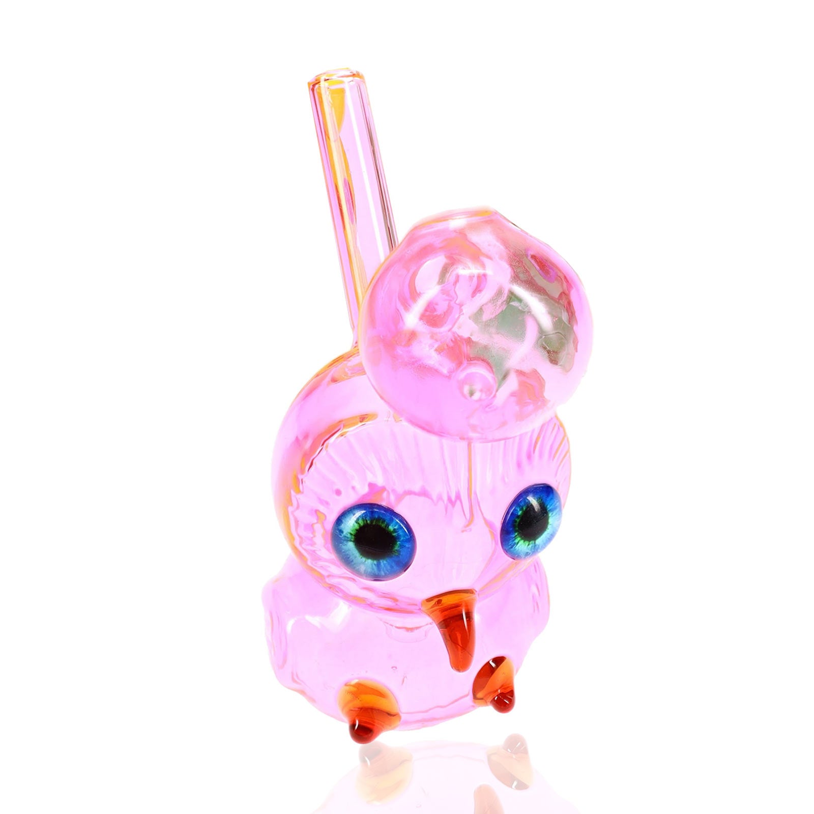 Hoot Mini Colored Glass Owl Oil Burner Rig - inhalco