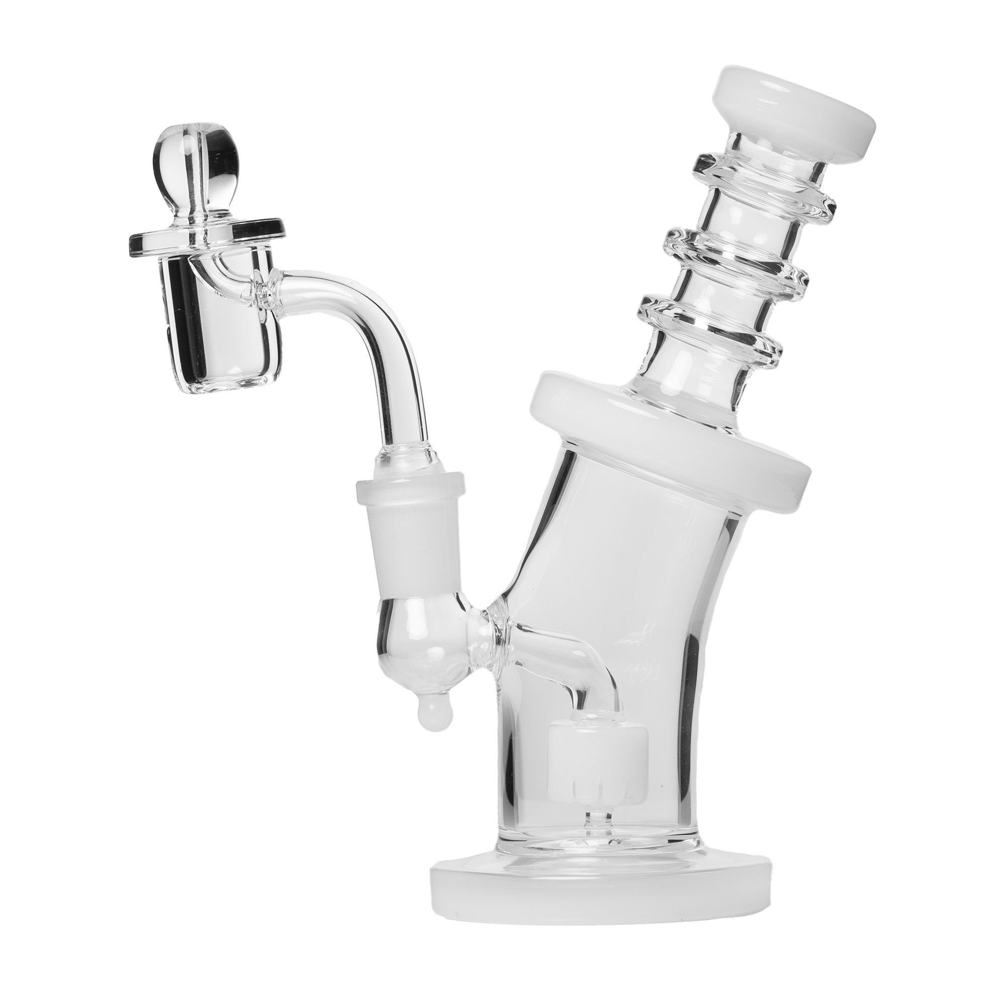 Human Grade 6.25" Bent Neck Dab Rig Clear