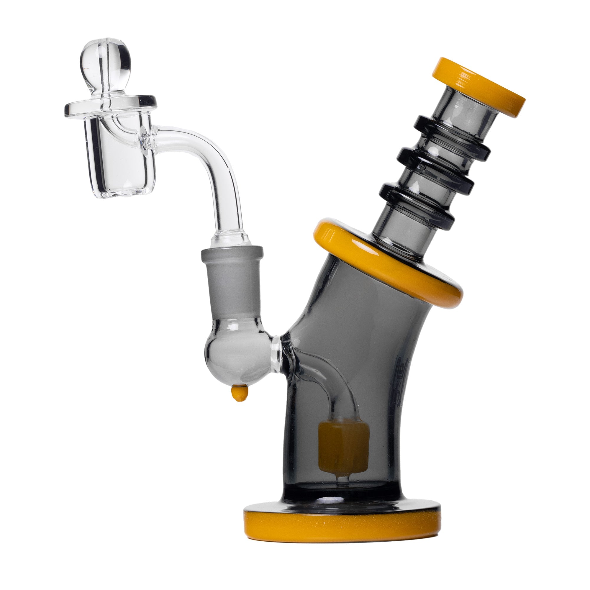 Human Grade 6.25" Bent Neck Dab Rig Smoke Orange