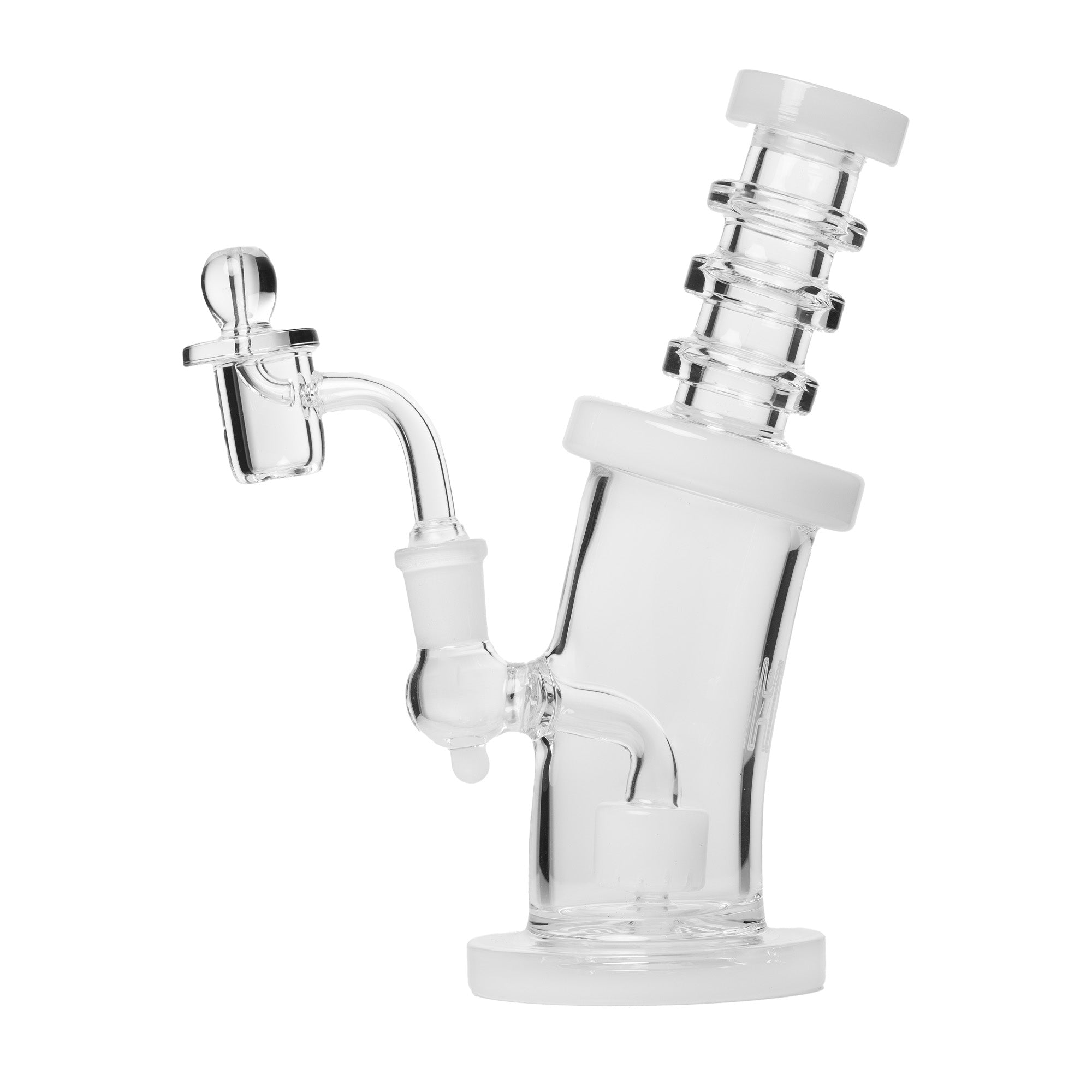 Human Grade 8" Bent Neck Dab Rig Clear