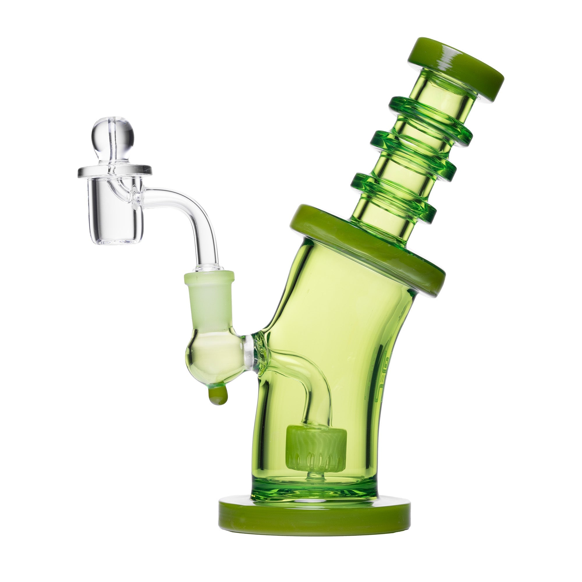 Human Grade 8" Bent Neck Dab Rig Matrix Green