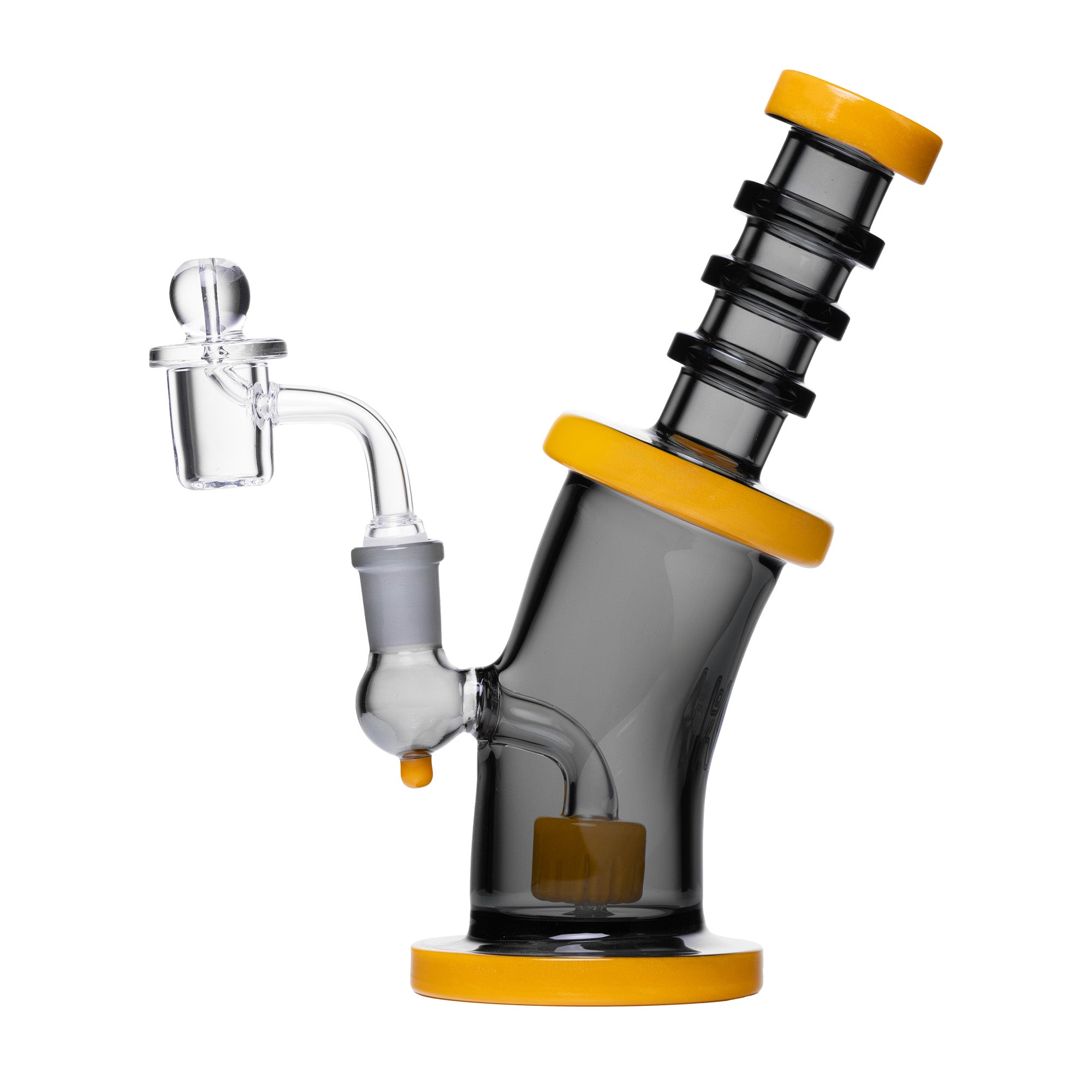 Human Grade 8" Bent Neck Dab Rig Smoke Orange
