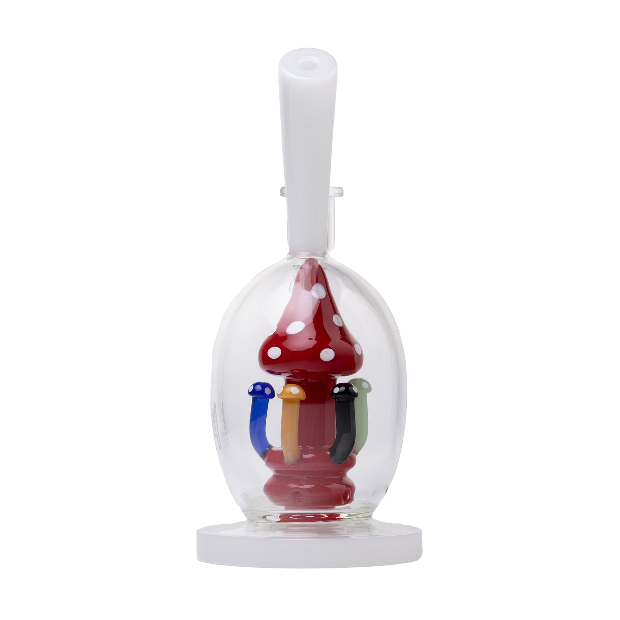 Human Grade Mushroom Globe Dab Rig – 14mm Quartz Bucket & Carb Cap