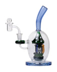 Human Grade Mushroom Globe Dab Rig in blue color