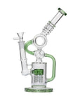 Human Grade Raygun Glass Water Pipe Percolator Green