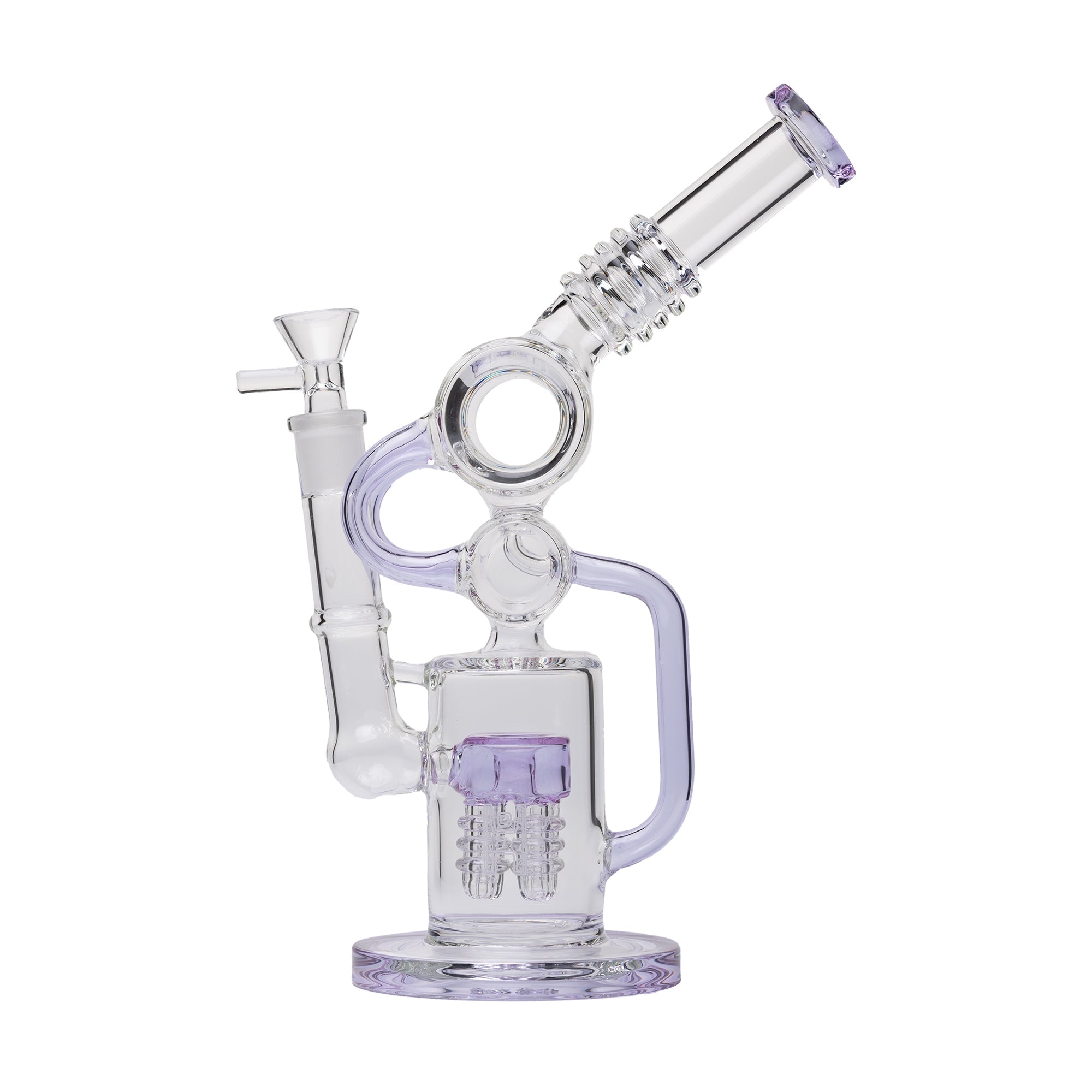 Human Grade Raygun Glass Water Pipe Percolator Lavender