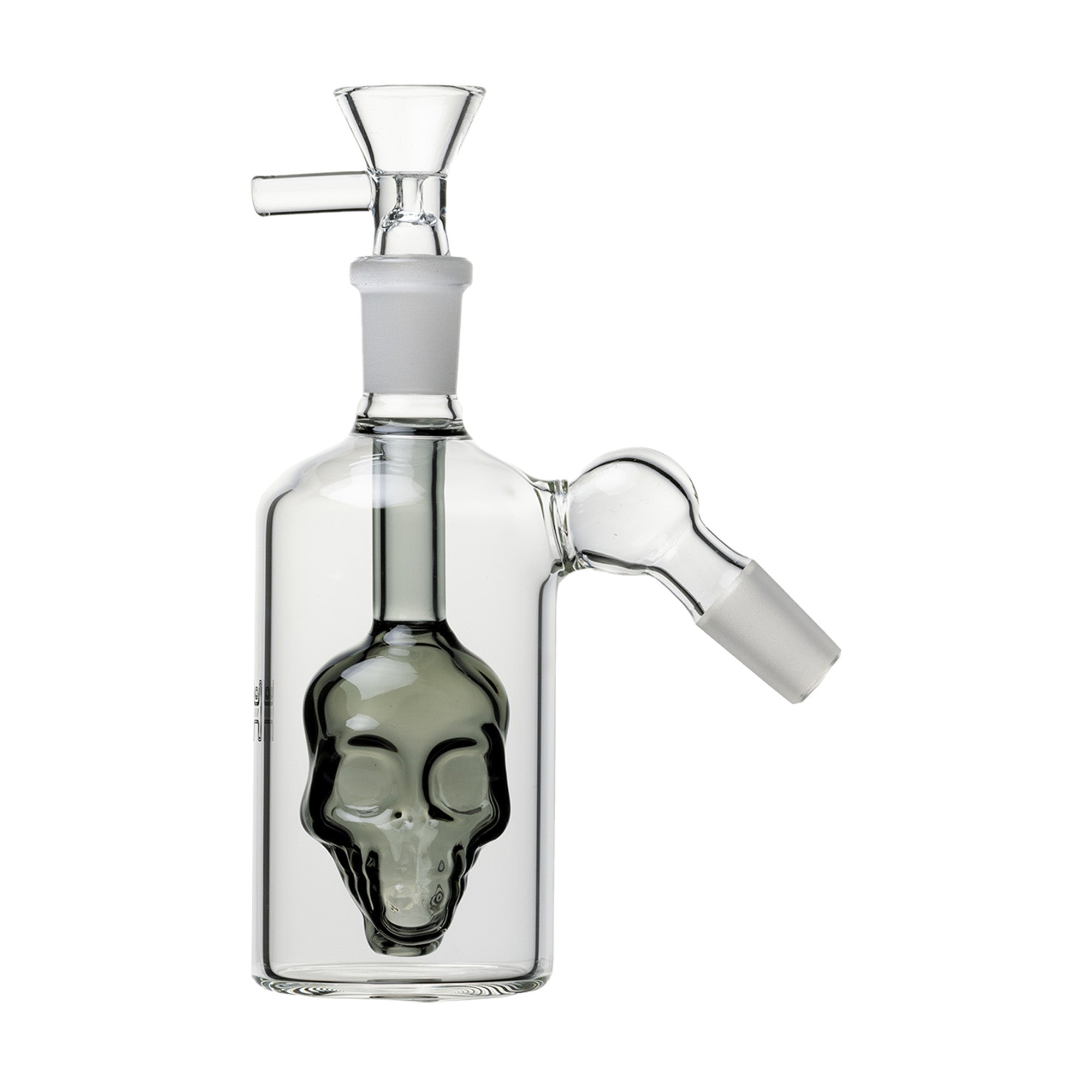 Human Grade Skull Ash Catcher, Smoke, 45° joint