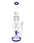 Hydra Stack 19″ Straight Tube Recycler Bong - inhalco