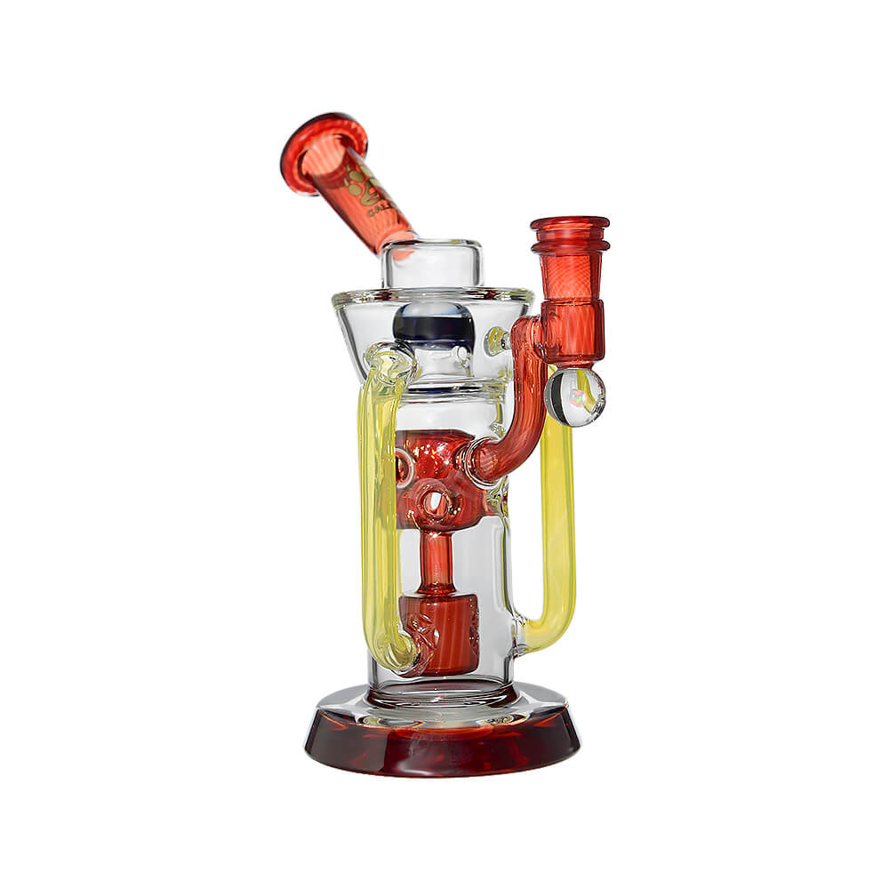 Infinity Recycler Dab Rig in Red – Left Side View