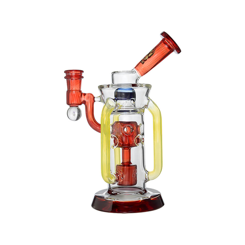 Infinity Recycler Dab Rig in Red – Right Side View