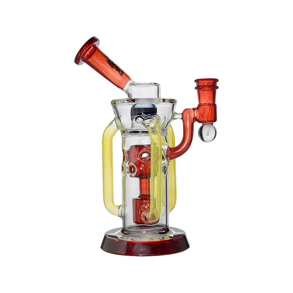 Infinity Red Recycler Glass Dab Rig