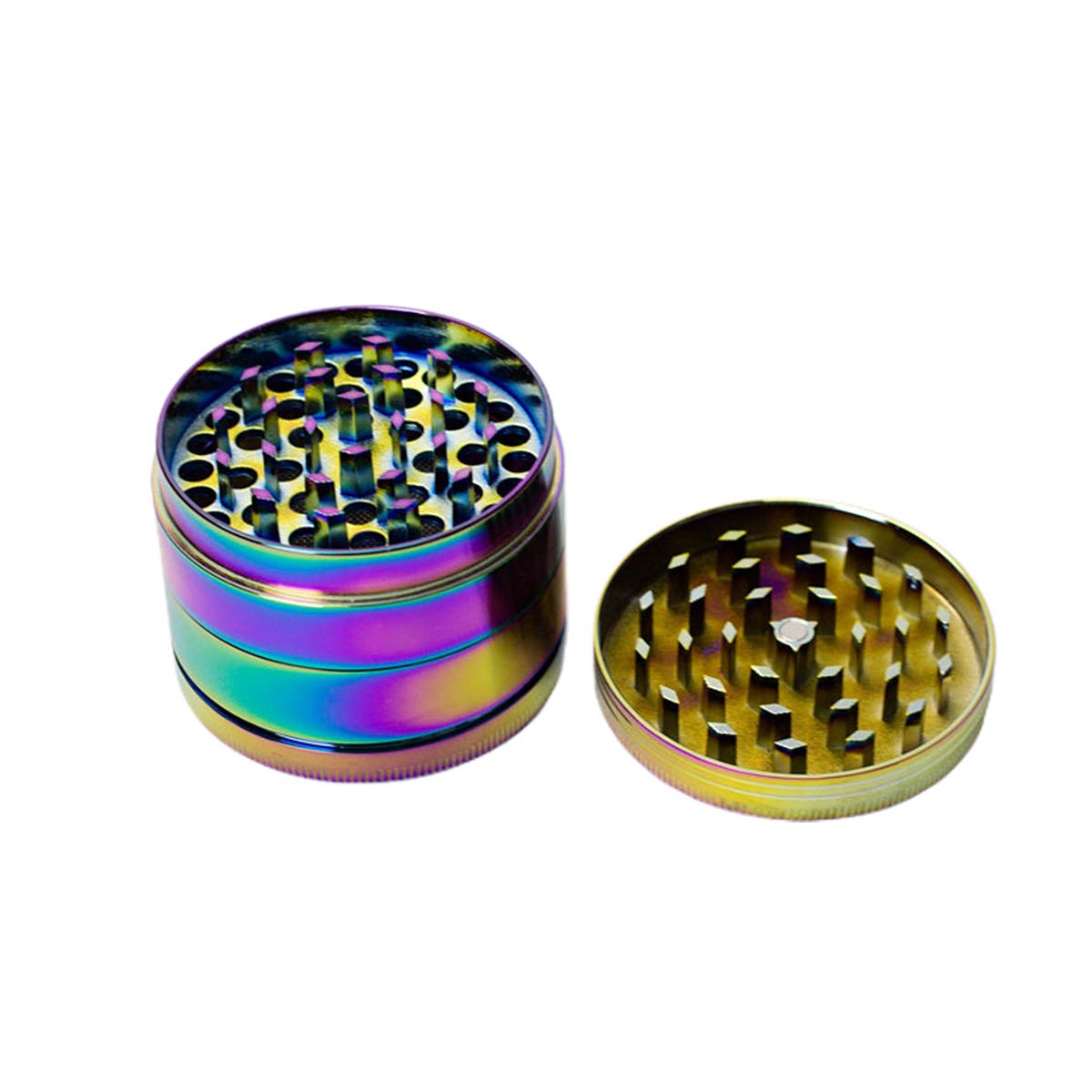 Infyniti 4 Parts Rainbow Steel Herb Grinder