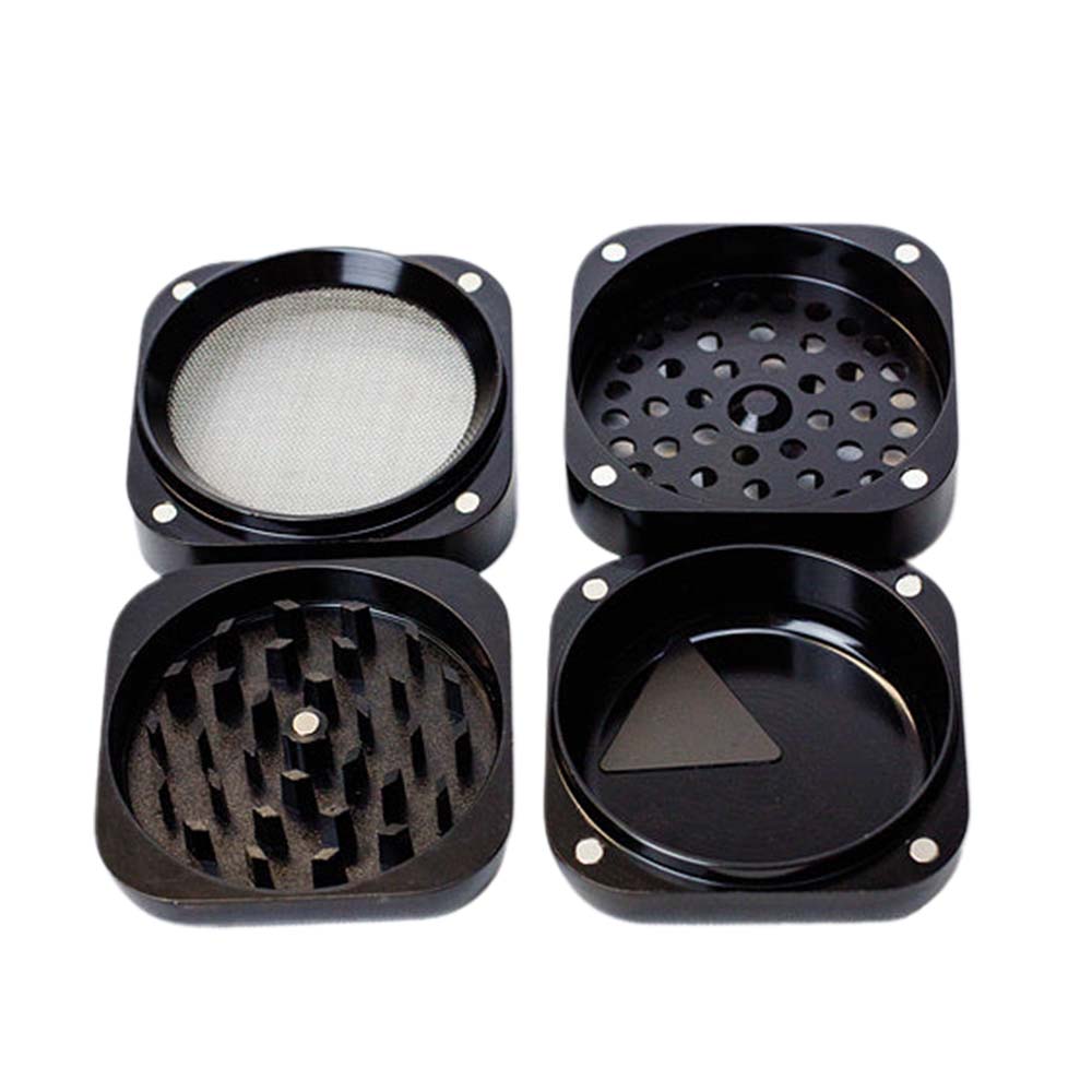 Infyniti 4 Parts Black Zinc Grinder with Storage