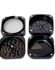 Infyniti 4 Parts Black Zinc Grinder with Storage