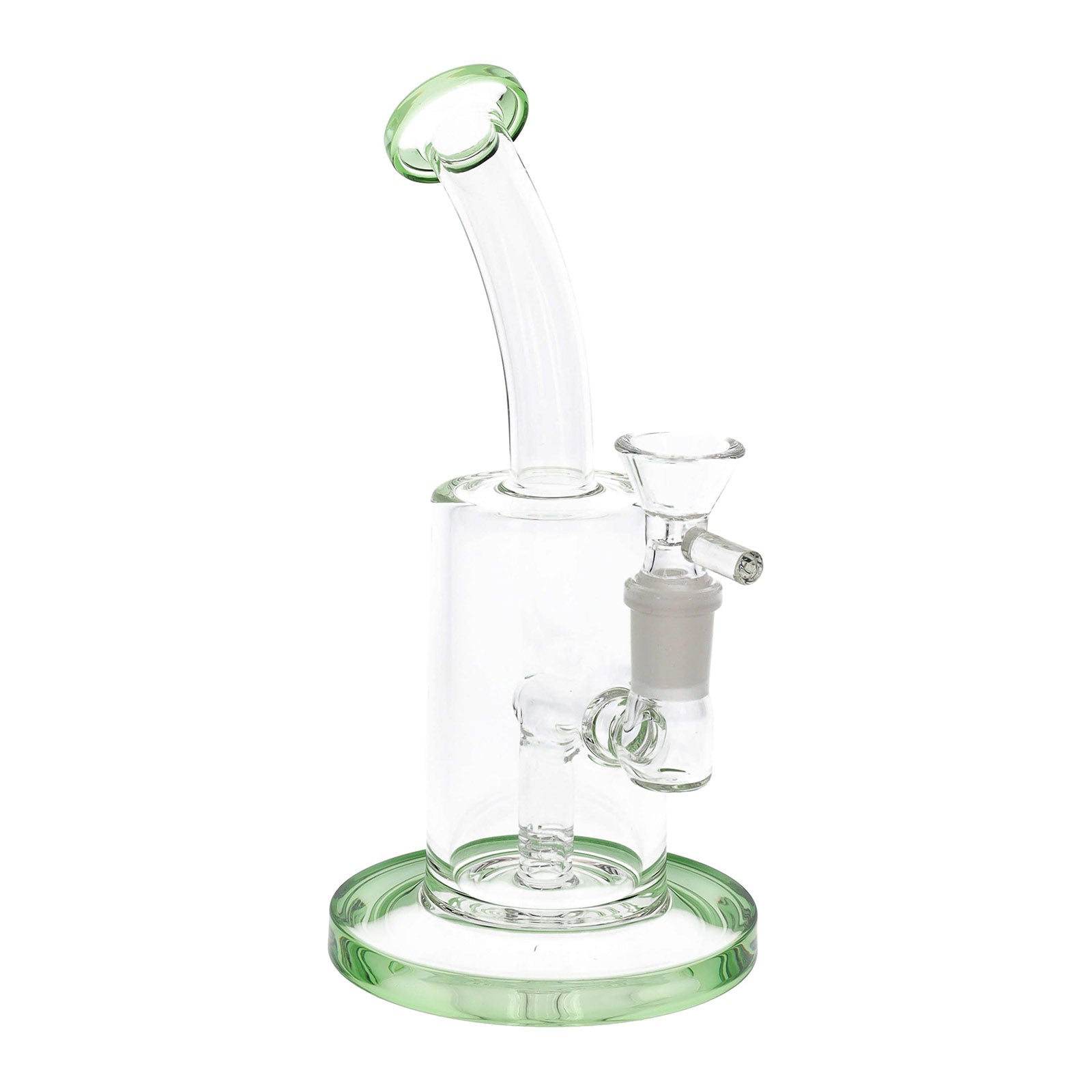 Inline Mini Stemless Glass Bong in green
