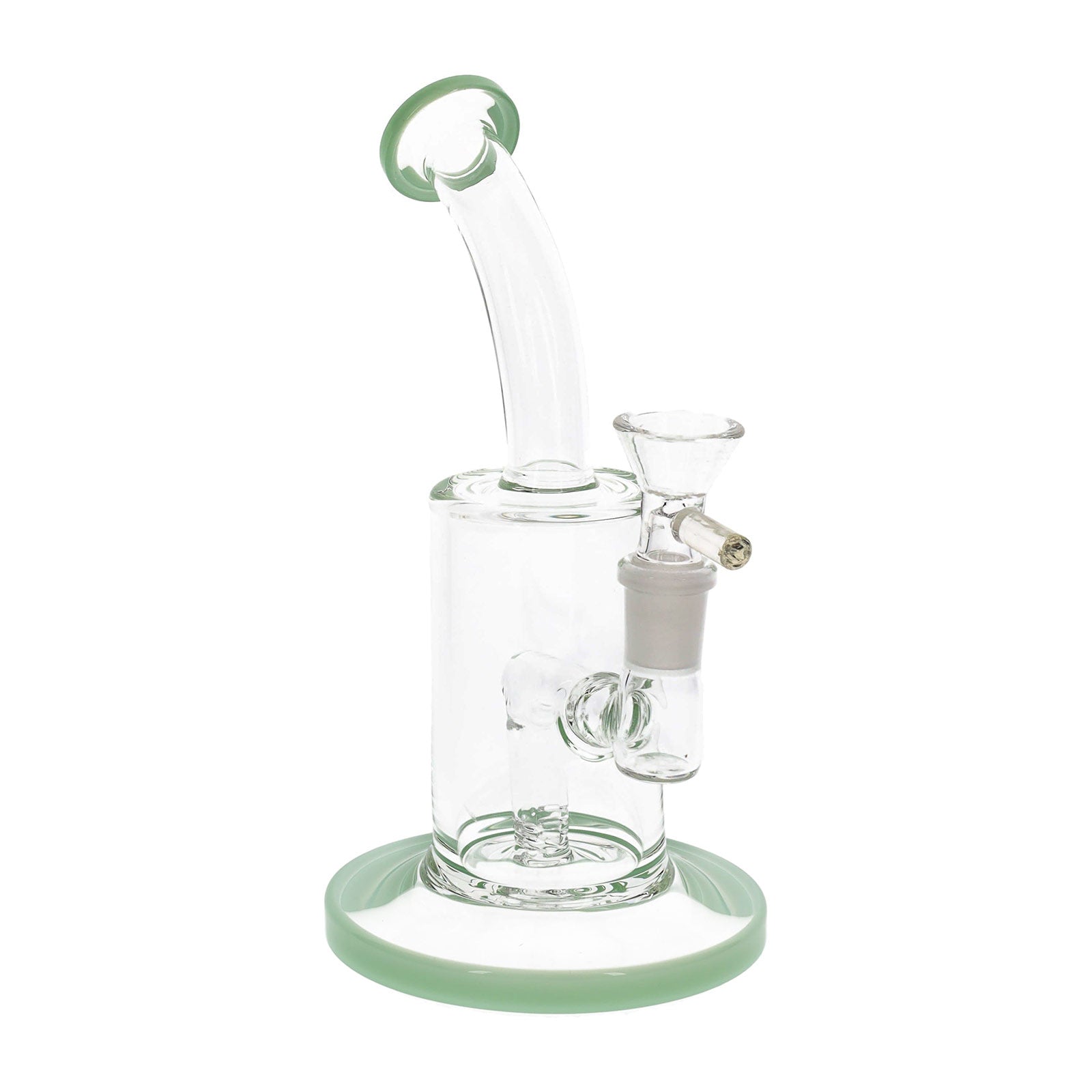 Inline Mini Stemless Glass Bong in light green