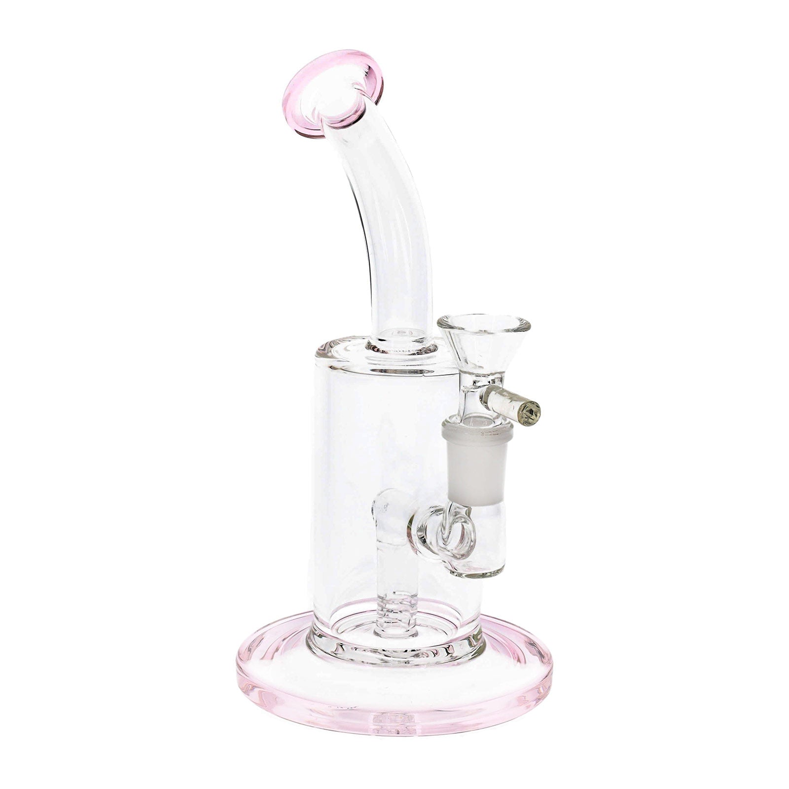 Inline Mini Stemless Glass Bong in pink color