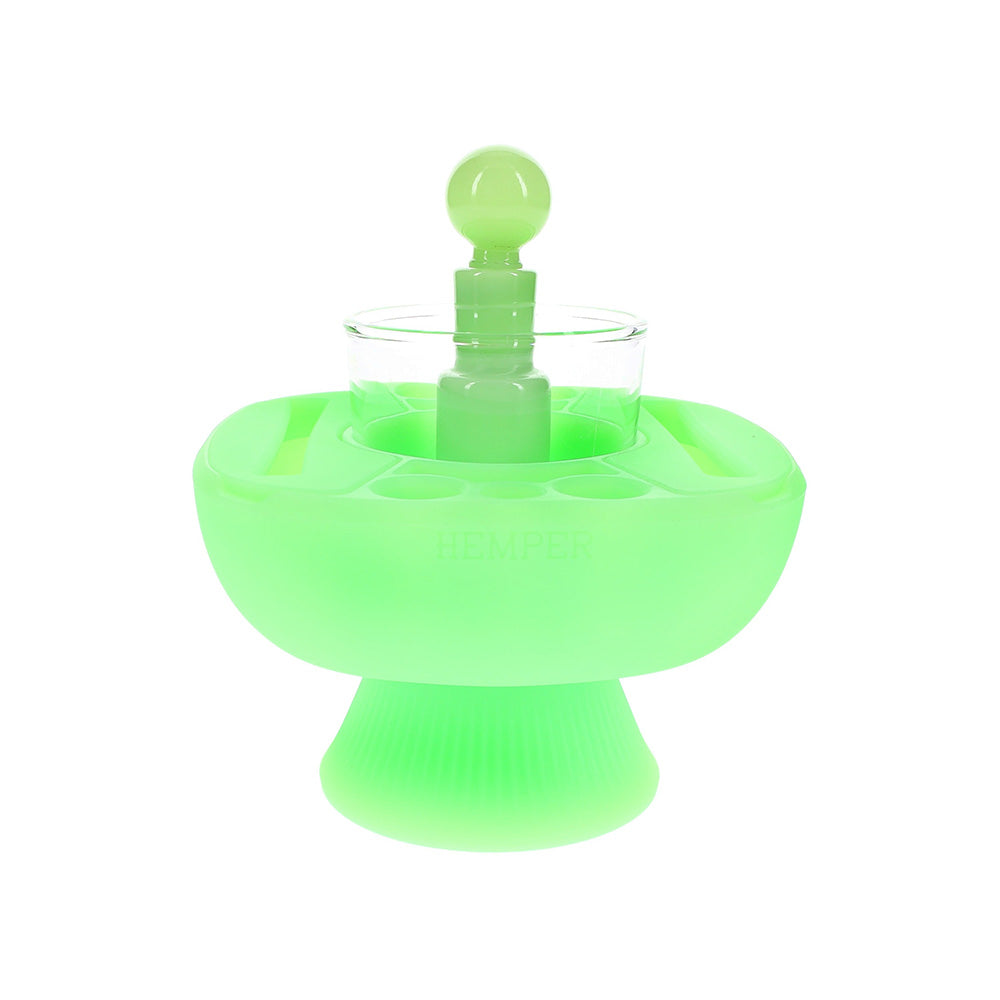 IsoPlex Silicone Concentrate & Cleaning Station in glow green color