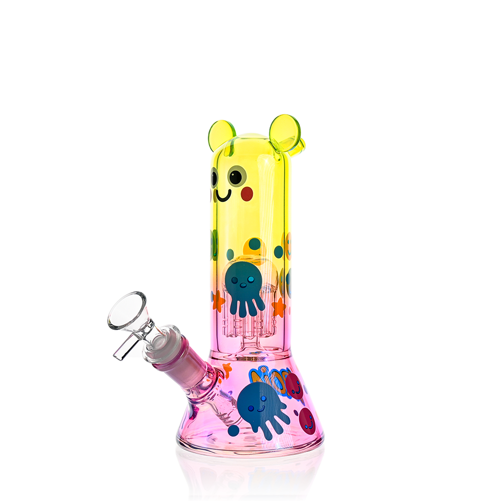 Cute Character Beaker Bong with Jellyfish Design