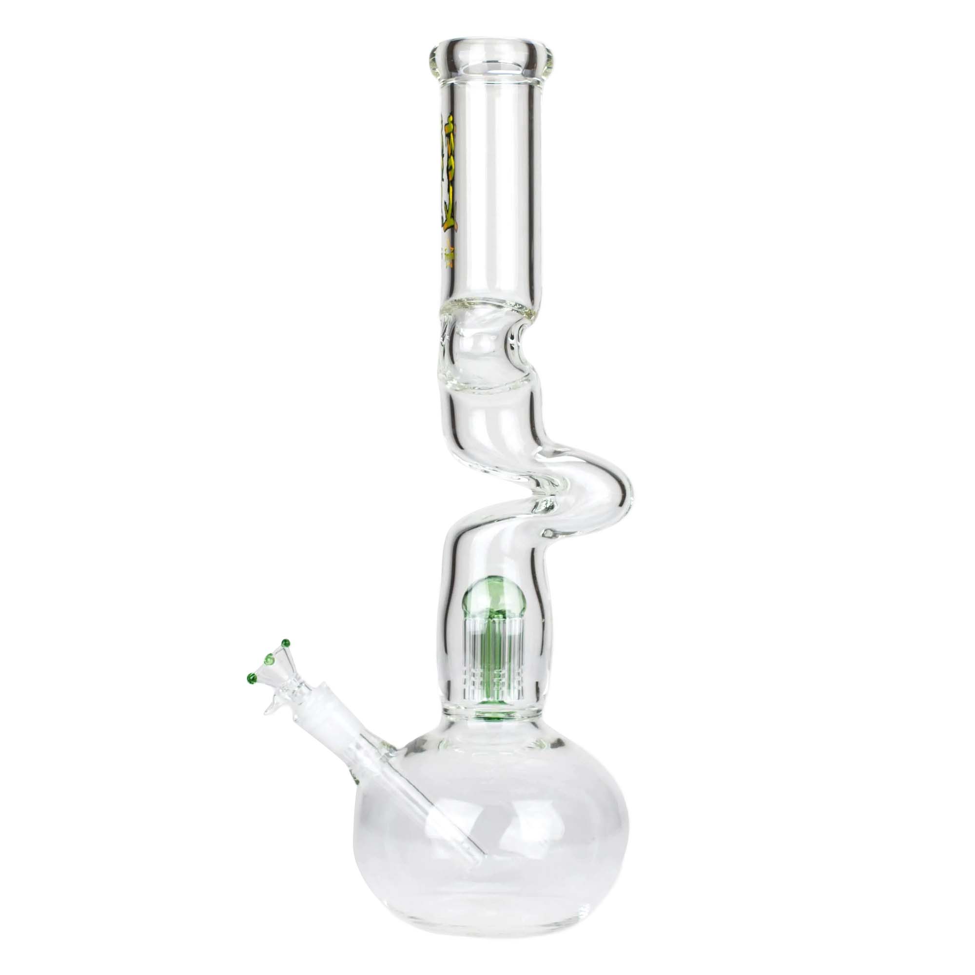 Kush 17&quot; Zig-Zag Rasta 420 Glass Bong