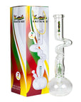 Kush 17" Zig-Zag Rasta 420 Glass Bong