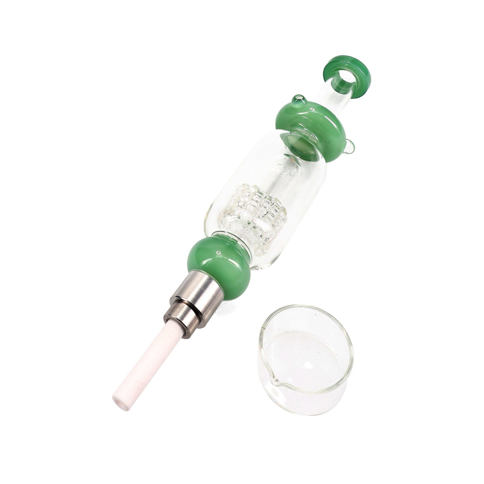 Lab Tower Glass Matrix Perc Nectar Collector Dabs in green