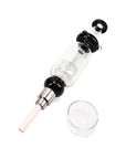 Lab Tower Glass Matrix Perc Nectar Collector Dabs in black