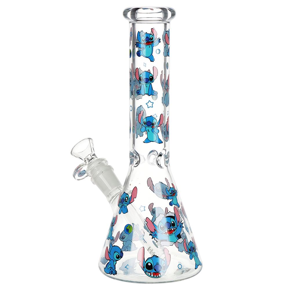 Little Blue Creature Beaker Glass Water Pipe