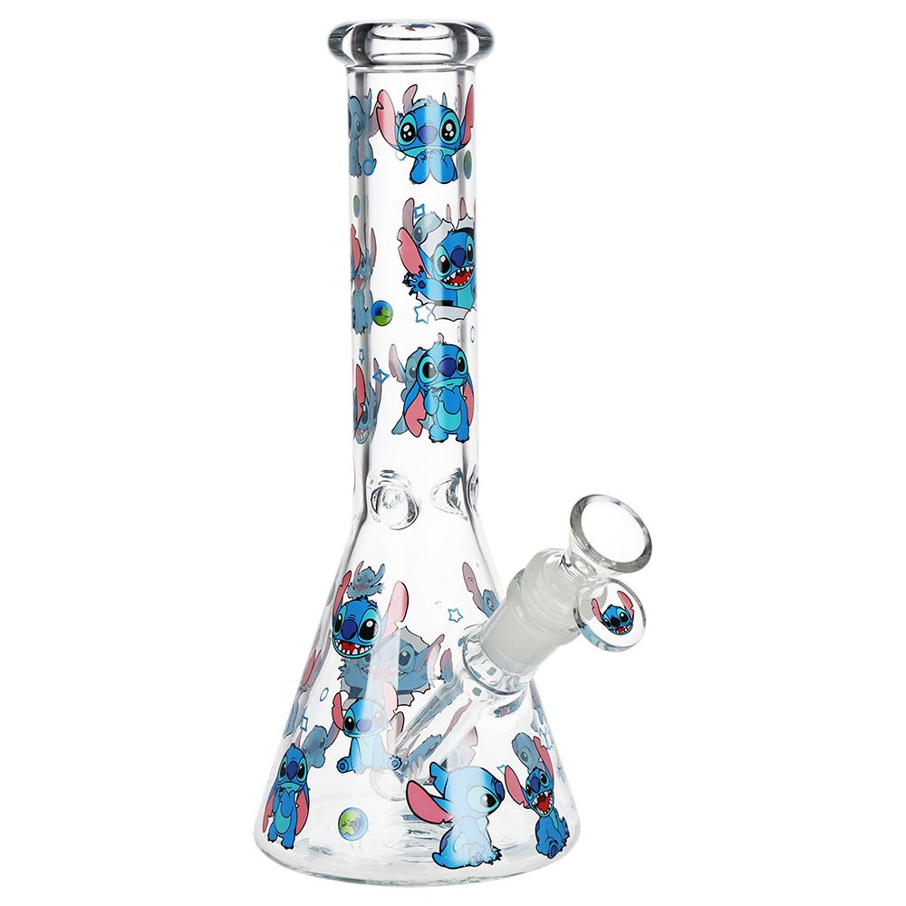 Little Blue Creature Beaker Glass Water Pipe