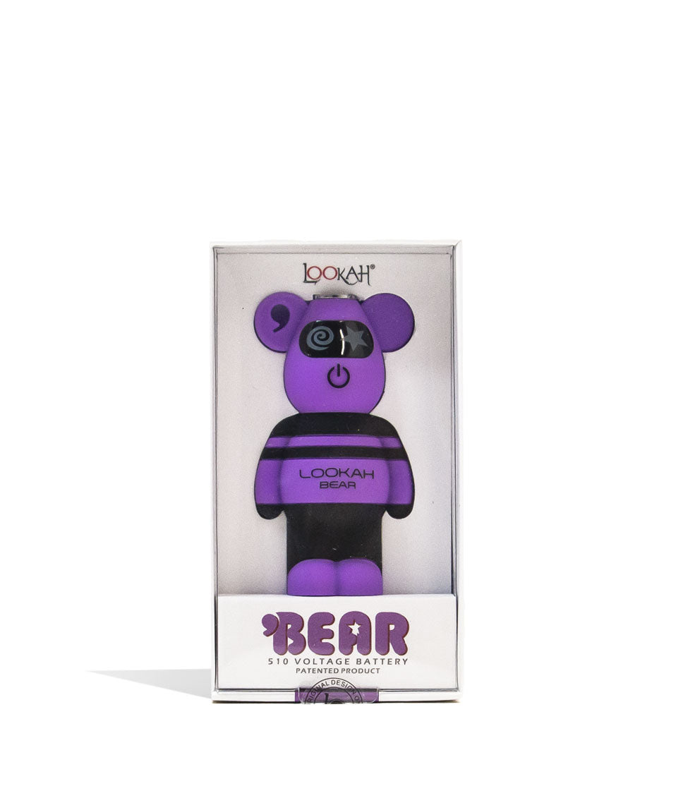 Lookah Bear Cartridge Vaporizer in Purple with Packaging