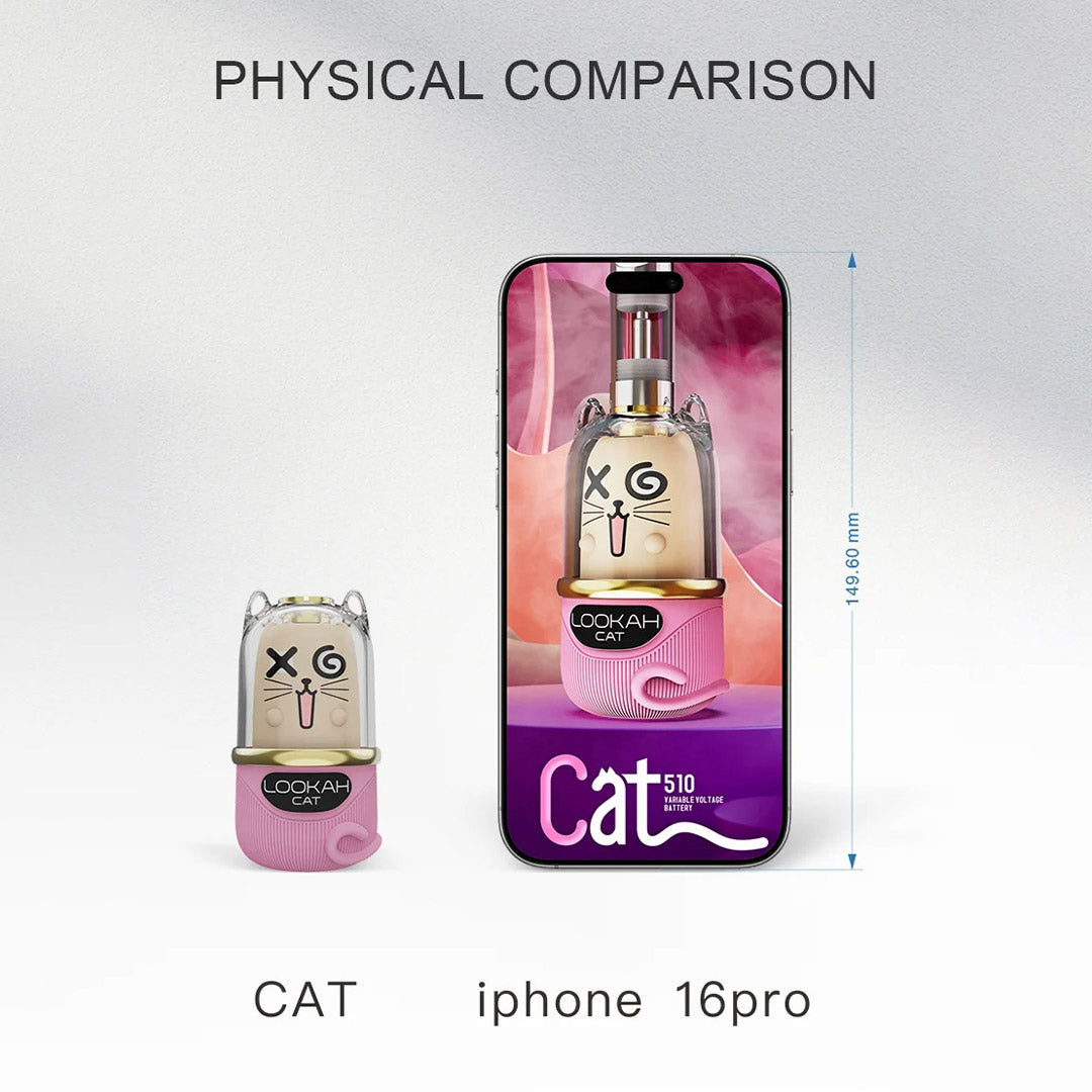 Lookah Cat Vaporizer Comparison Size