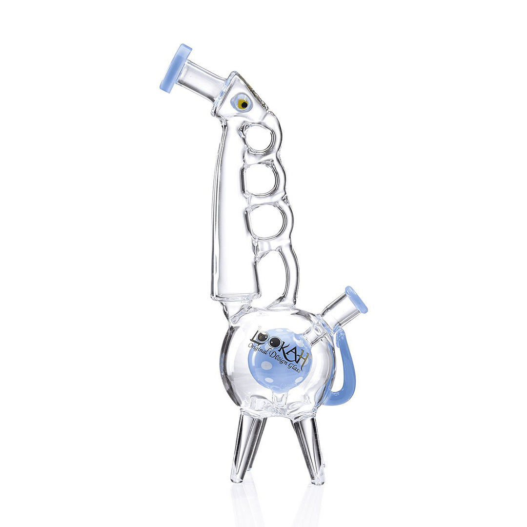 Blue Lookah Glass 13" Cool Recycler Giraffe