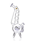 Purple Lookah Glass 13" Cool Recycler Giraffe 