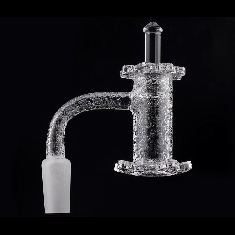 Lotus Etched Quartz Blender Banger Set Black Background