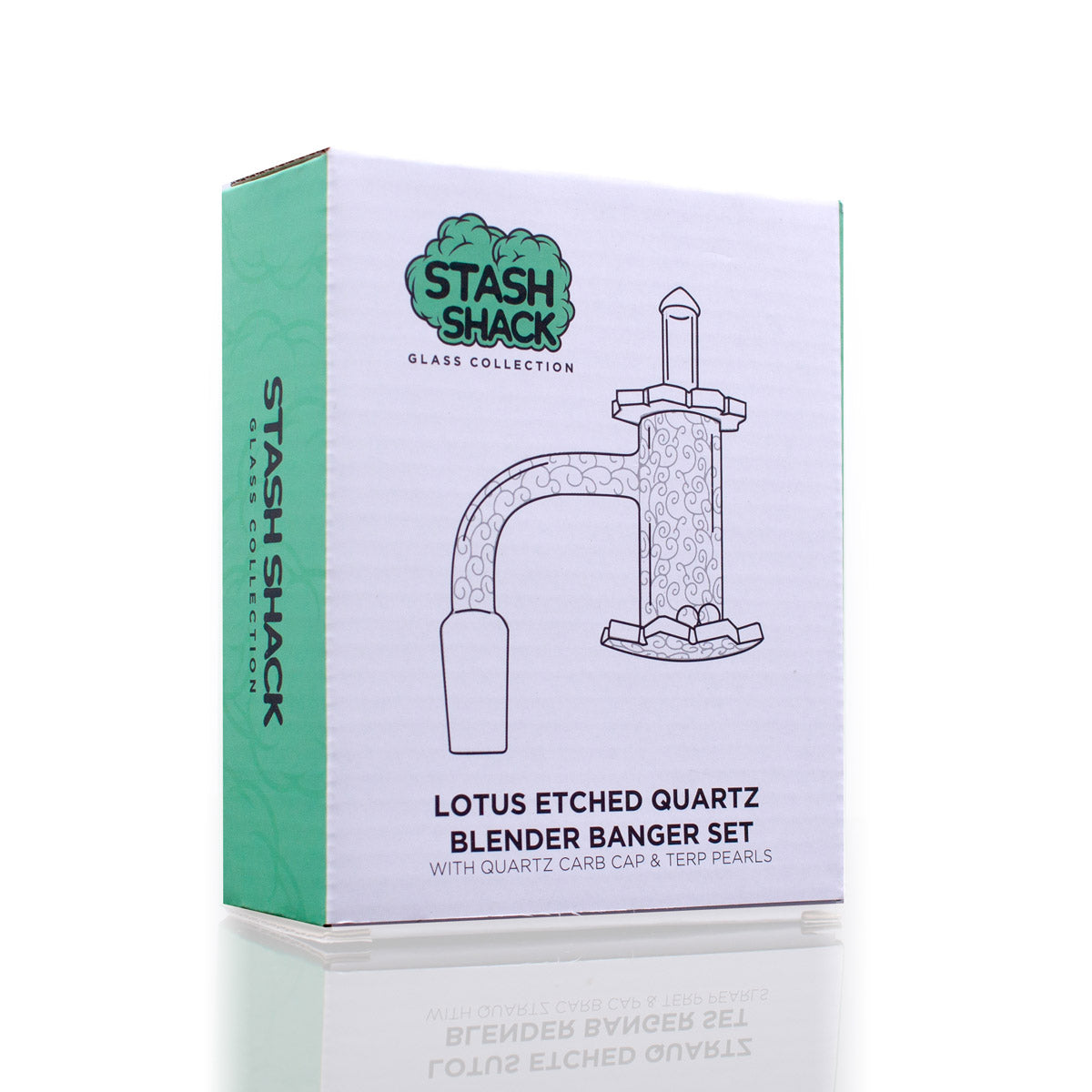 Lotus Etched Quartz Blender Banger Set Package
