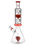 Love Heart Beat Glycerin Beaker Water Pipe – Side View