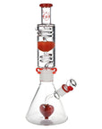 Love Heart Beat Glycerin Beaker Water Pipe – 14"