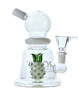 Back view of Luau Pineapple Perc Bong 7 inch