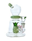 Luau Pineapple Perc Bong 7 inch in green