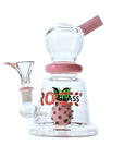 Luau Pineapple Perc Bong 7 inch in pink