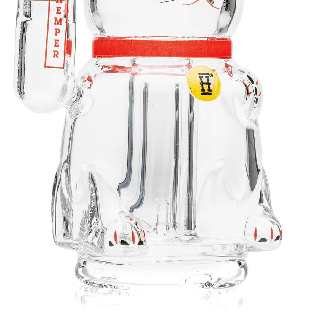 Bottom view of Lucky Money Cat Puffco Peak Replacement Glass