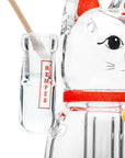 Details view of Lucky Money Cat Puffco Peak Replacement Glass